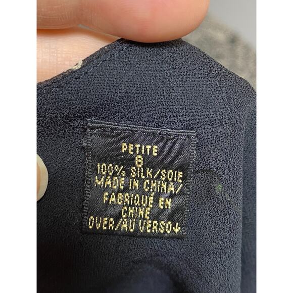 Dana Buchman Womens 100% Silk Y2K Whimsigoth Midi Dress Size 8 Petite Grunge - Picture 9 of 13